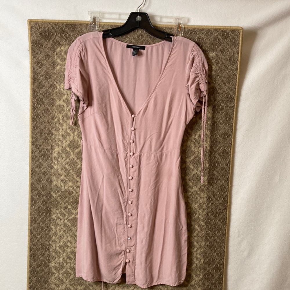 Forever 21 dotted pink dress